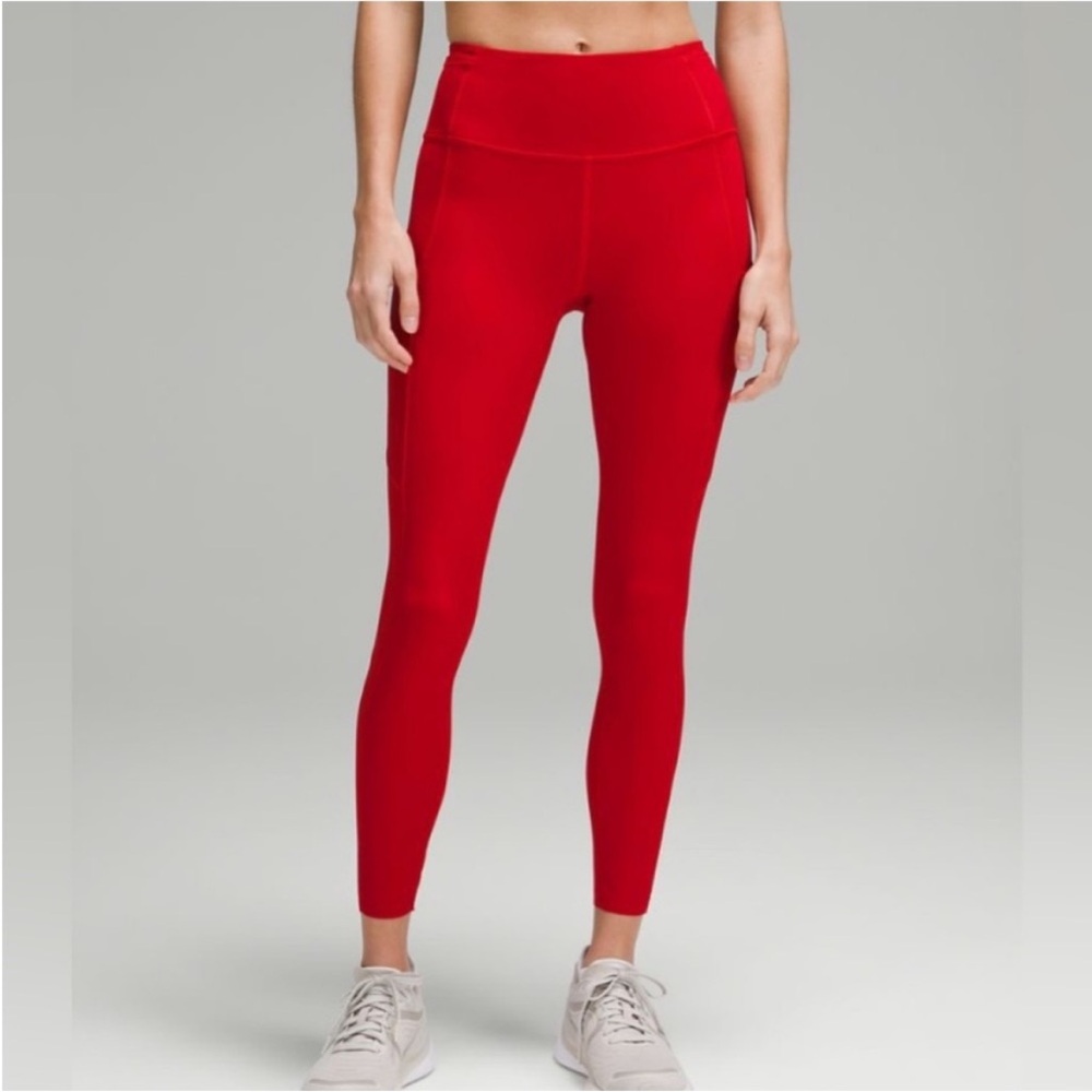 lululemon athletica Red High-Rise Bace Pace Leggings